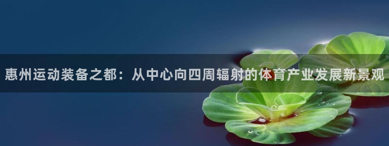 好博体育官网下载平台注册流程图：惠州运动装备之都：从中心向四